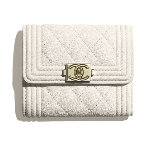 chanel white wallet|chanel flap wallet price.